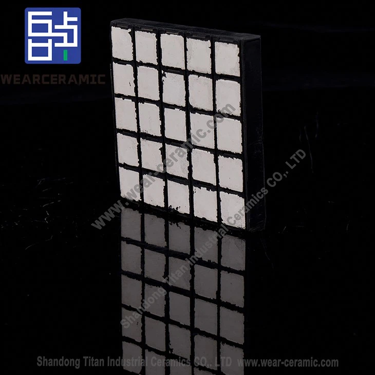 Alumina keramisk-gummi komposittplate